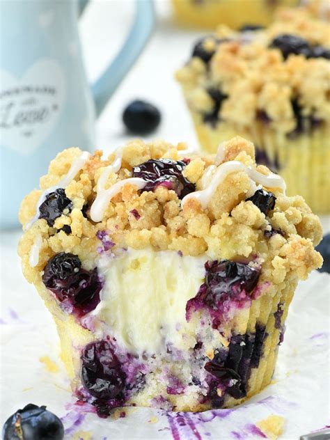 Blueberry Cream Cheese Muffins Easy Blueberry Cheesecake Muffin Recipe