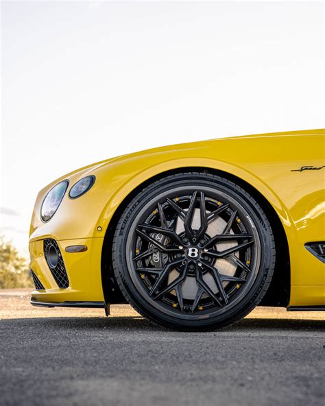 Yellow Bentley Continental Gt Mv Forged Bespoke Wheels