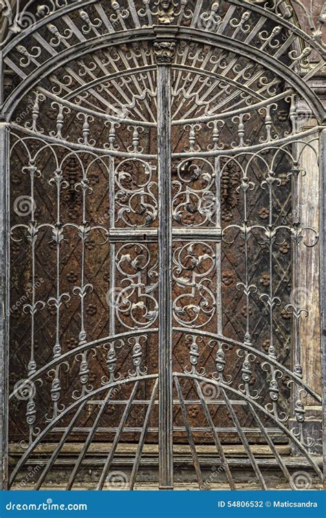 Vintage Iron Door Stock Photo Image Of Decoration Iron 54806532