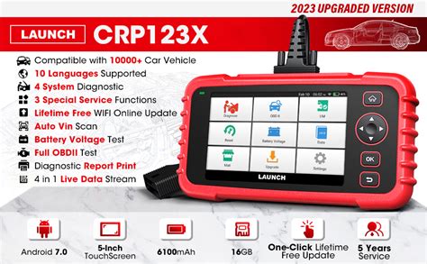 LAUNCH CRP123X 4 System Automotive OBD2 Scanner For Engine Transmission