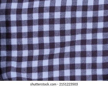 Surface Cotton Flannel Woven Check Plaid Stock Photo