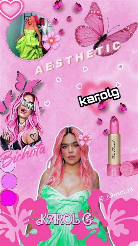 Wallpaper Aesthetic Karol G 🩷 | Cantores, Fondos de pantalla