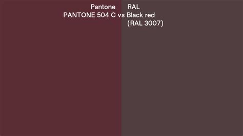 Pantone 504 C Vs Ral Black Red Ral 3007 Side By Side Comparison