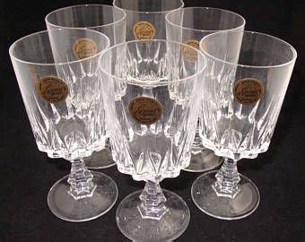 Set Of France Cristal D Arques Louvre Genuine Lead Crystal Glasses