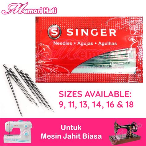 10pcs Singer 2020 Original Home Sewing Machine Needles Jarum Mesin