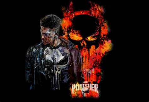 The Punisher Flaming Skull Digital Art By Justin Hepworth