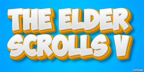 The Elder Scrolls V Text Effect and Logo Design Videogame