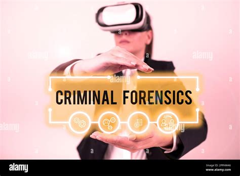 Cartel De Texto Que Muestra La Ciencia Forense Criminal Concepto