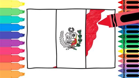 How To Draw Peru Flag Drawing The Peruvian Flag Coloring Pages For