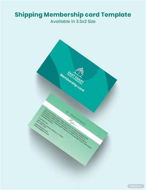 Shipping Membership Card Template in Word, Illustrator, Publisher, InDesign, Pages, PSD, PDF ...