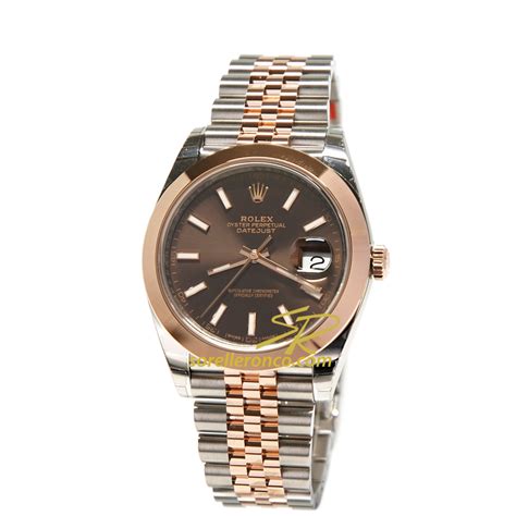 Rolex Datejust Acciaio E Oro Rosa Jubilee Mm Chocolate Nuovo