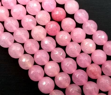 Rose Quartz Faceted Round Beads 15 5 Strand ORG063 BeadsCreation4u