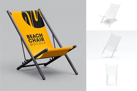 Folding Beach Chair Psd Mockup Templates Creatisimo