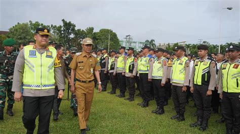 Polres Prabumulih Gelar Apel Pengamanan Suara Di Tps Pemilu