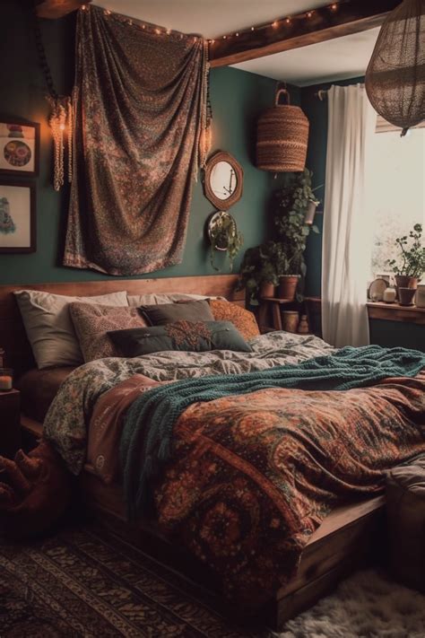 Boho Bedroom Inspirations Green Bedroom Interior Bedroom Makeover