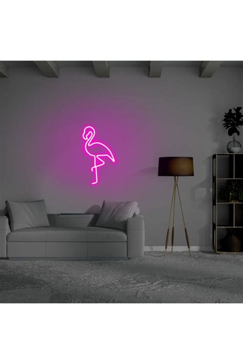 Neon Graph Flamingo Led Dekoratif Duvar Aydınlatması Neon Duvar