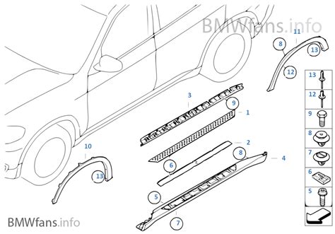 Trim Rocker Panel Wheel Arch Footboard BMW X5 E70 X5 3 0d M57N2 Europe