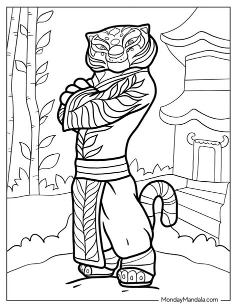 Kung Fu Panda Tigress Coloring Pages How To Draw Master Tigress From