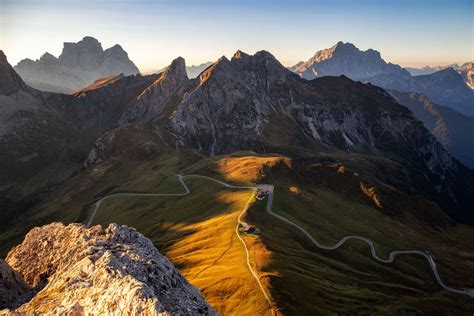 Catching Sunrise On The Summit Of Ra Gusela In The Italian Dolomites