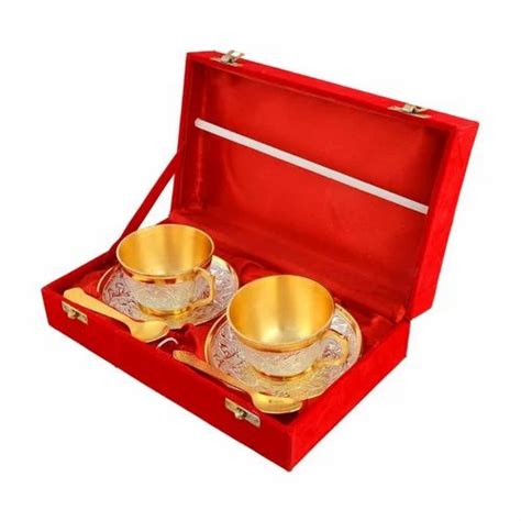 Rc Exports Goldensilver Brass Cup And Saucer T Set At Rs 200piece