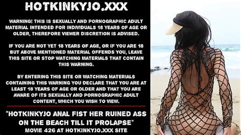 Hotkinkyjo Anal Fist Her Ruined Ass On The Beach Till It Prolapse Xxx