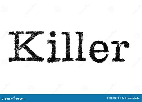 The Word `Killed` From A Typewriter On White Stock Image ...