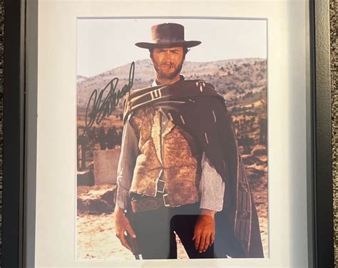 Clint Eastwood A Fistfull Of Dollars Signed Shadowbox Framed Photo In