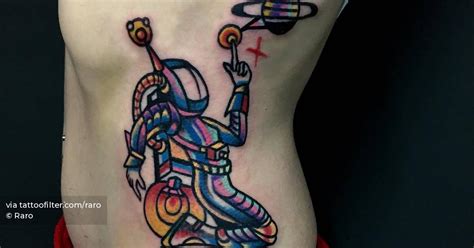 Psychedelic astronaut tattoo.