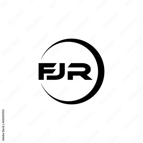 Fjr Letter Logo Design With White Background In Illustrator Cube Logo