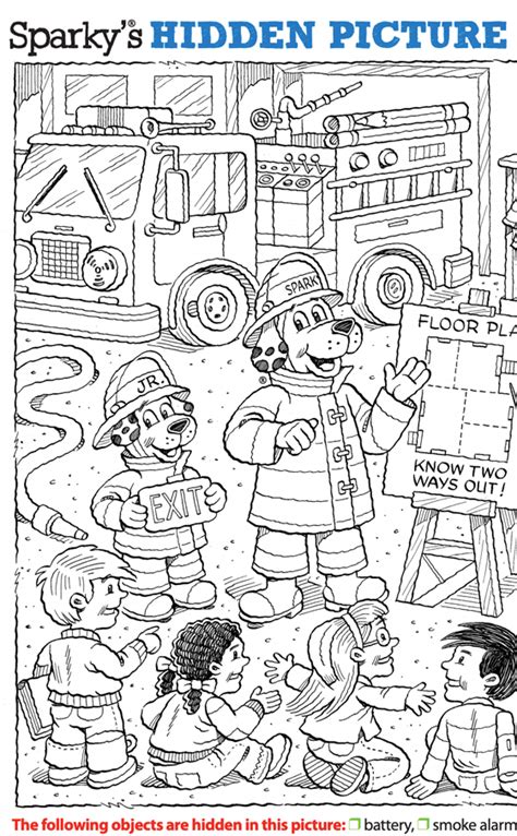 Fire Safety Month Coloring Pages