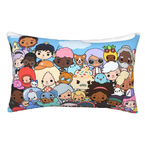 Toca Boca World Pillowcase Cushion Pillow Covers With Hidden Zipper Pillow Case Decor For Bed