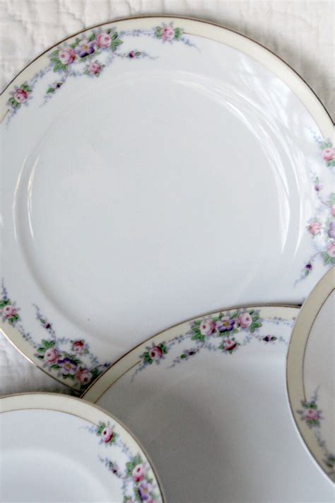 Vintage Meito China Salad Plate Buffalo Pattern Hand Painted Etsy