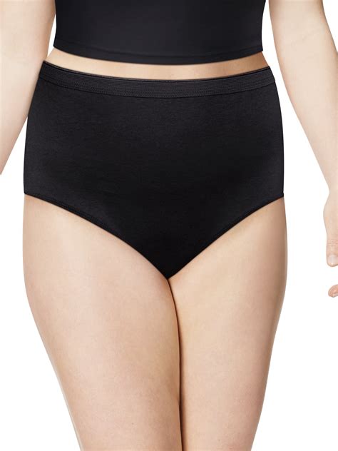 Just My Size Just My Size Womens Assorted Cotton High Waist Brief Underwear 6 Pack Walmart