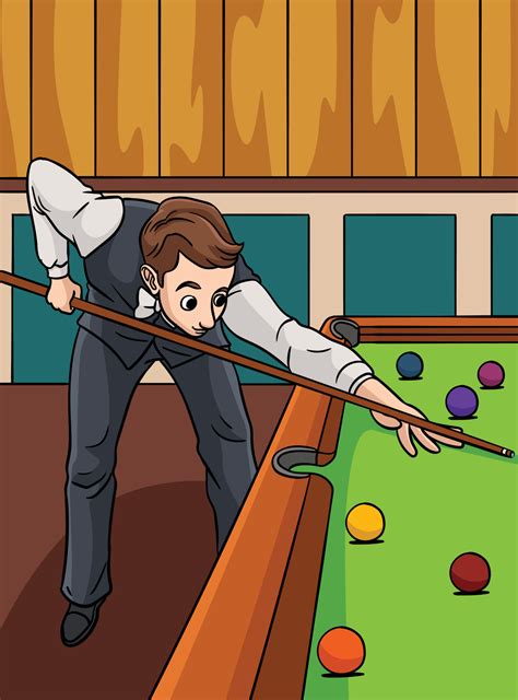 Snooker Sport Colored Cartoon Illustration 12626443 Vector Art at Vecteezy