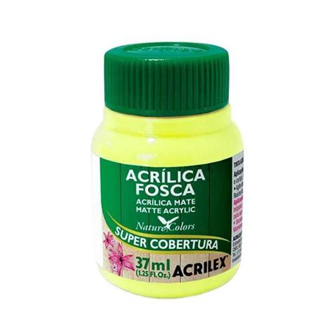 Tinta Acrilica Fosca Amarelo Limao 37ml Acrilex Pintura Magazine Luiza