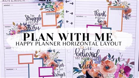 Plan With Me Happy Planner Horizontal Layout Kellofaplan Fall