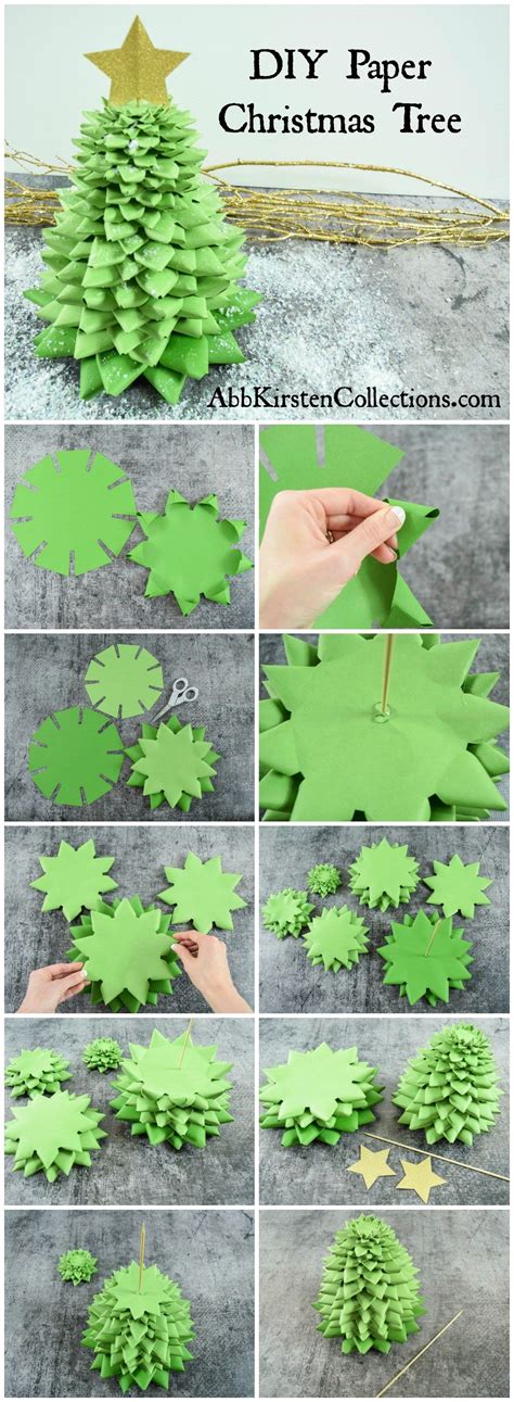 DIY Paper Christmas Tree Craft with Free SVG and PDF Templates | Paper ...