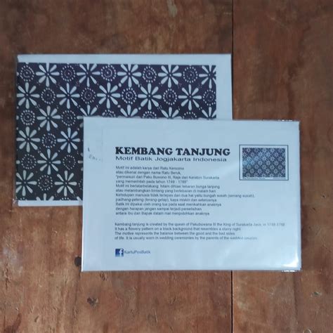 Jual Kartu Ucapan Batik Greeting Card Batik Gift Card Motif Kembang