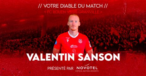 Valentin Sanson Diable du match face à Granville FC Rouen 1899