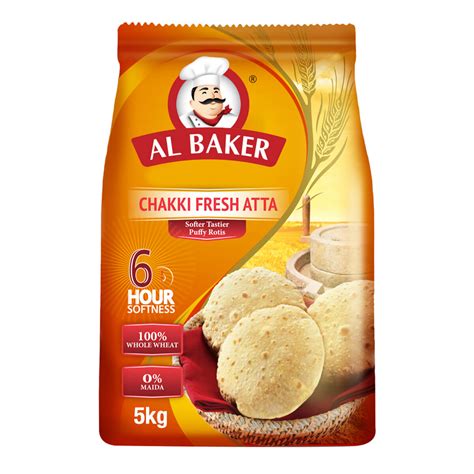 Albaker From Dubai Chakki Fresh Atta Whole Wheat Flour Kg Lazada