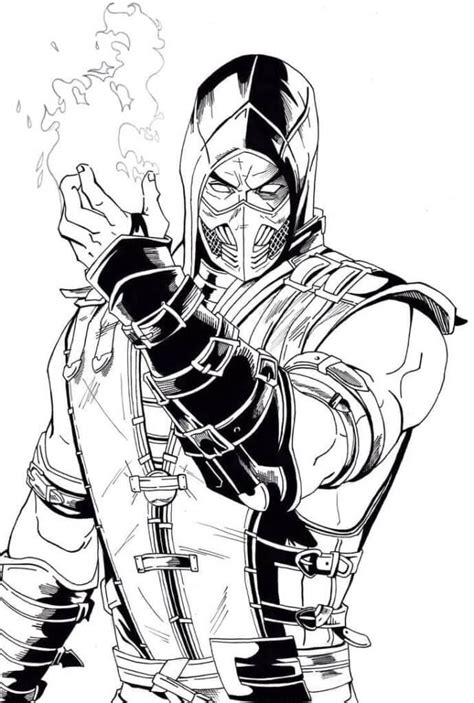 Coloriages Sub Zero Mignons Coloriages Mortal Kombat Coloriages The