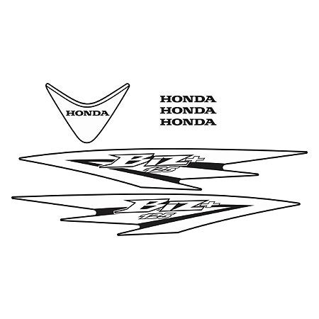 Adesivo Honda Biz 125 2010 Compatível Lateral Cromo Decor Pastilhas