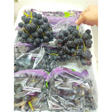 Jual Anggur Black Autumn 500g Share Pack Autum Hitam Seedless Tanpa