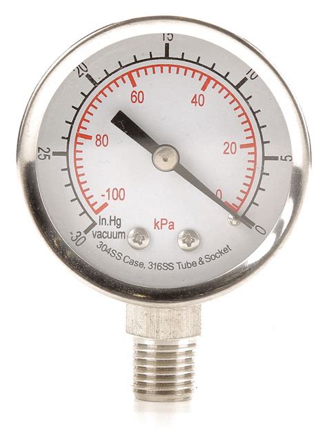 Grainger Approved Vacuum Gauge Kpa Vac To In Hg Vac To