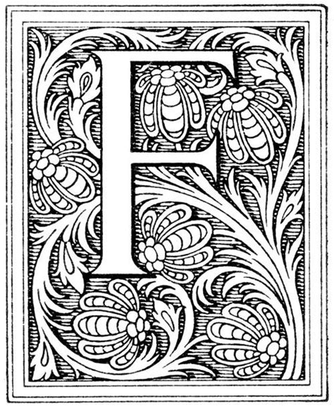 Fancy Letter Coloring Pages For Adults Lesmyl Scuisine