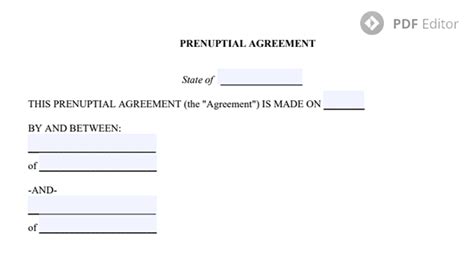 Prenuptial Agreement Template 📝 Free Prenup Form