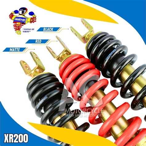 Owens XR200 Monoshock Absorber Black Black Matte Red Shopee