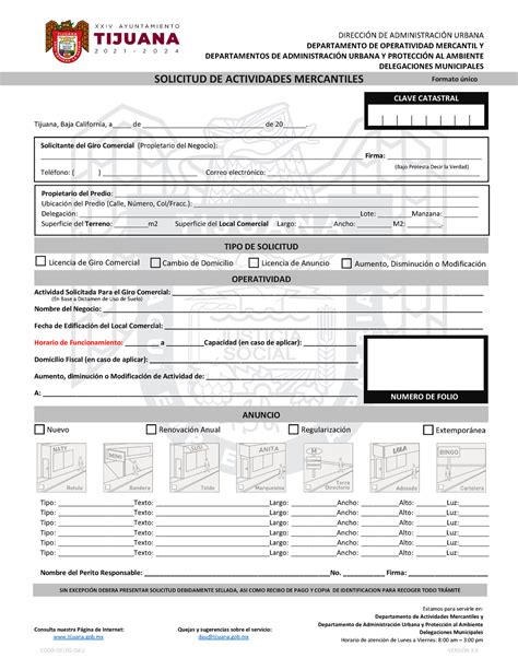 Documentos Para Negocio DirecciÓn De AdministraciÓn Urbana Departamento De Operatividad