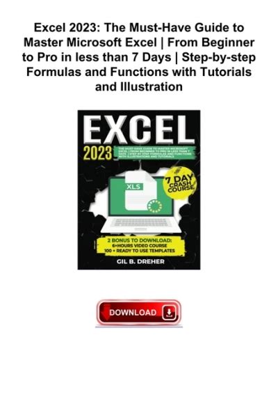 Pdf Excel The Must Have Guide To Master Microsoft Excel From