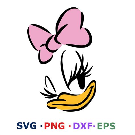 Daisy Duck Face Daisy Duck Cut File Daisy Duck Etsy